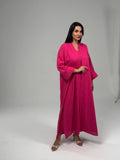 Fuchsia Linen Abaya Set